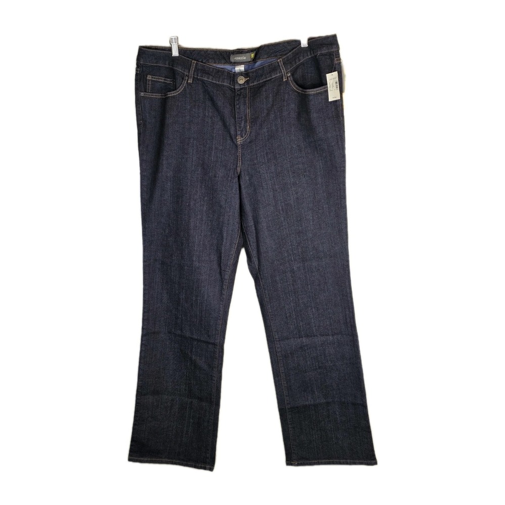 Lane Bryant Slim Boot Jeans‎ Women's PLUS SIZE 6 Tall Dark Blue Genius Fit Jeans